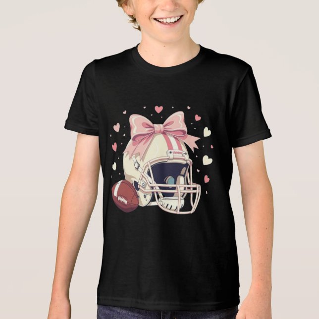 Camiseta Triblenda Chic cozy touchdown champ coquette  (Anverso)