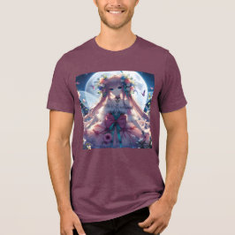 Camiseta Triblenda Chica Anime Flor Luna Hada