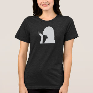 Camiseta Triblenda Chica caprichoso resplandeciente en la silueta de 