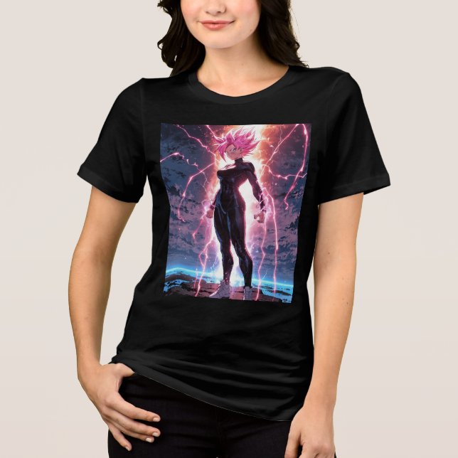 Camiseta Triblenda Chica de Anime Dreamscape en Focus (Anverso)