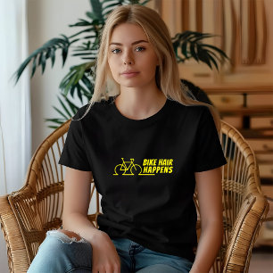 Camiseta Triblenda Chica de bicicleta de montaña Ironía amarillo negr