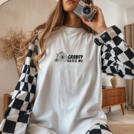 Camiseta Triblenda Chica de bicicleta retro Ironía negra