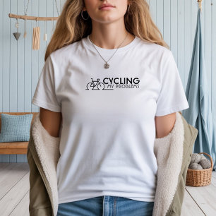 Camiseta Triblenda Chica de bicicleta retro Ironía negra