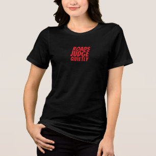 Camiseta Triblenda Chica de bicicleta retro Ironía roja