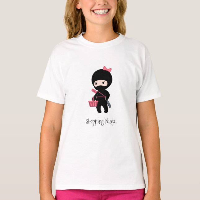 Camiseta Triblenda Chica de compras Ninja (Anverso)