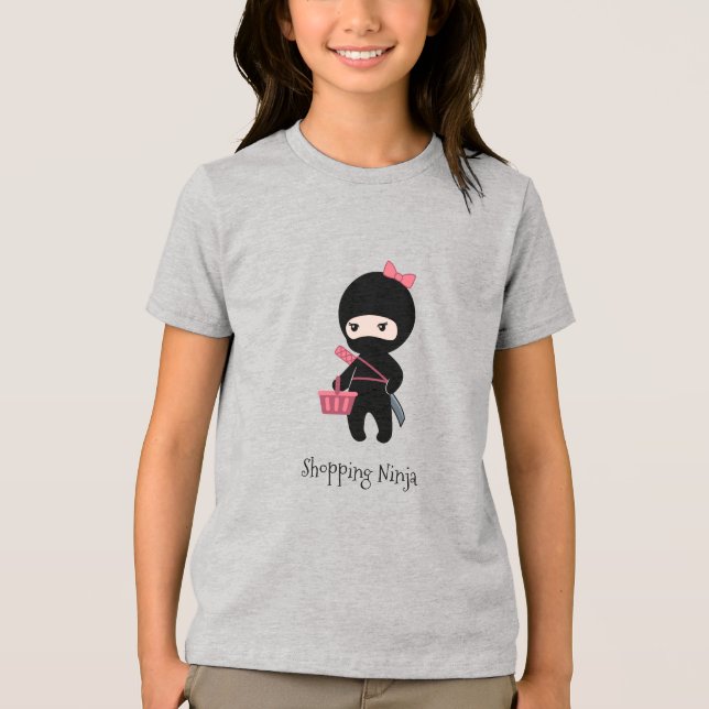 Camiseta Triblenda Chica de compras Ninja (Anverso)