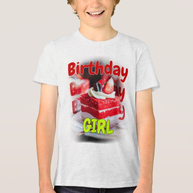 Camiseta Triblenda Chica de la camiseta de cumpleaños (Anverso)