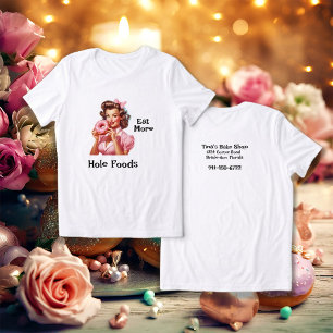 Camiseta Triblenda Chica De Pin-Up Baker Tema Doughnut