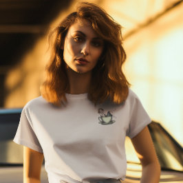 Camiseta Triblenda Chica de plumas Coffee Addict
