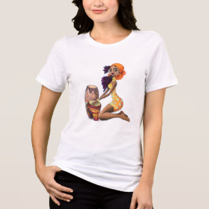 Camiseta Triblenda Chica de tambores africanos