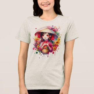 Camiseta Triblenda Chica de Tet de color de agua