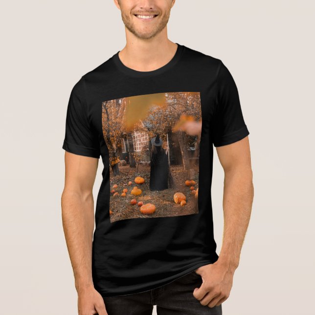Camiseta Triblenda Chica en camiseta de jardín - Tee gráfico panorámi (Anverso)