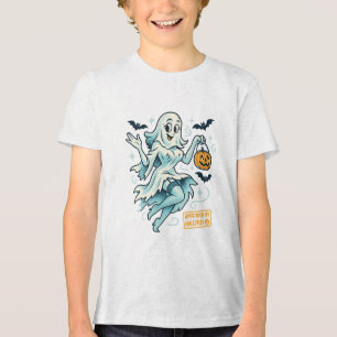 Camiseta Triblenda Chica fantasma de Pin-Up - Halloween espeluznante