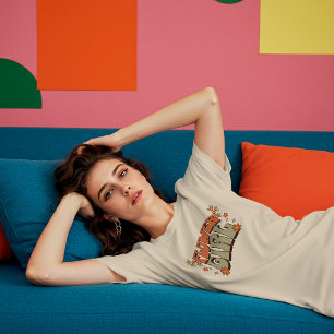 Camiseta Triblenda Chica Flor – Tipografía Floral Retro