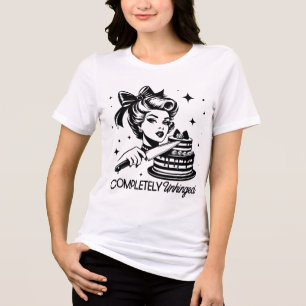 Camiseta Triblenda Chica Glam Retro Años 50 Cita Divertida y Sarcásti
