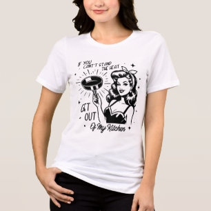 Camiseta Triblenda Chica Glam Retro Años 50 Cita Divertida y Sarcásti