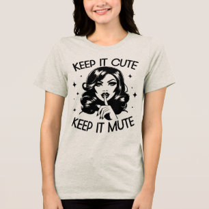 Camiseta Triblenda Chica Glam Retro de los 50 Cita Divertida y Sarcás