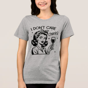 Camiseta Triblenda Chica Glam Retro de los 50 Cita Divertida y Sarcás