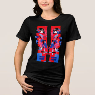 Camiseta Triblenda Chica Japonesa Abstracta Moderna – Kimono Geométri