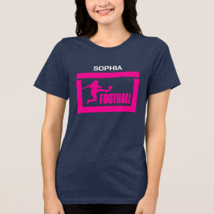 Camiseta Triblenda Chica jugador de fútbol, equipo Chica de cumpleaño