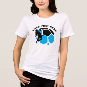 Camiseta Triblenda Chica jugador de fútbol, regalo de cumpleaños, equ