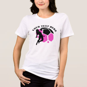 Camiseta Triblenda Chica Jugadora de Fútbol, Regalo de Cumpleaños, Eq