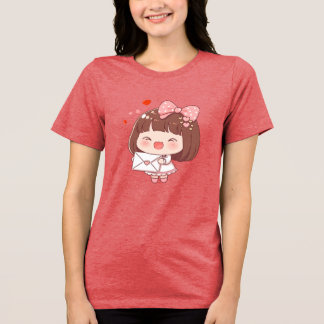 Camiseta Triblenda Chica Linda Con Carta De Amor 
