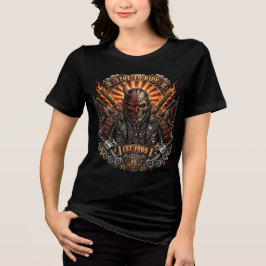 Camiseta Triblenda Chica Motera Samurái Oni, Vive Para Montar Est 196