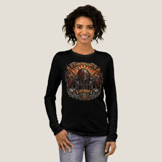 Camiseta Triblenda Chica Motera Samurái Oni, Vive Para Montar Est 196