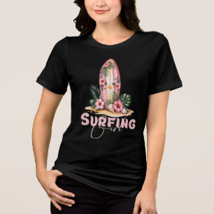 Camiseta Triblenda Chica Surfista, Playa de Verano