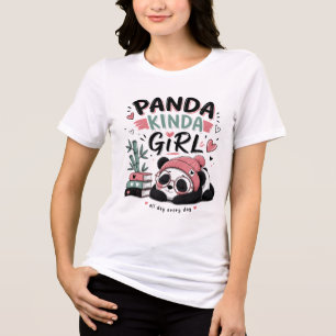 Camiseta Triblenda Chica Tipo Panda Panda Lindo