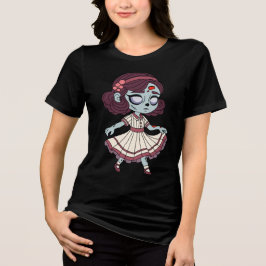 Camiseta Triblenda Chica zombie de los años 30