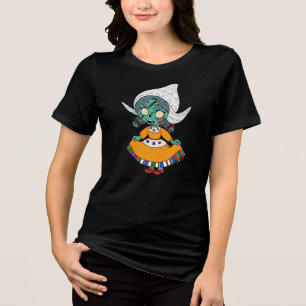 Camiseta Triblenda Chica Zombie Holandés lindo