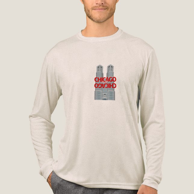 Camiseta Triblenda Chicago Skyline Architecture Long Sleeve T-Shirt | (Anverso)