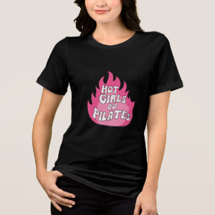Camiseta Triblenda Chicas calientes Hacer Pilates Pegatina