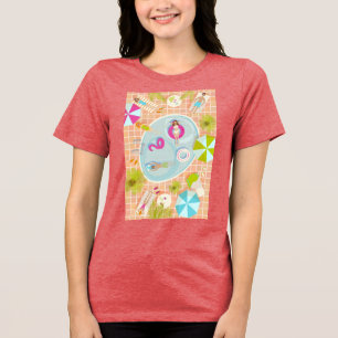 Camiseta Triblenda Chicas de bikini y chicos jugando al billar