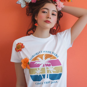 Camiseta Triblenda Chicas de palmeras de sol en playa de Cute Beach r