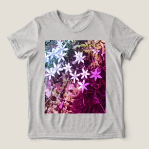 Camiseta Triblenda Chicas Flor rosa y blanca
