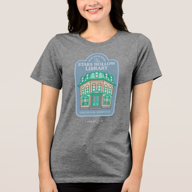 Camiseta Triblenda Chicas Gilmore | Biblioteca Stars Hollow (Anverso)