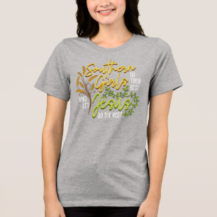 Camiseta Triblenda Chicas sureñas dejan que Jesús haga el resto (Gray