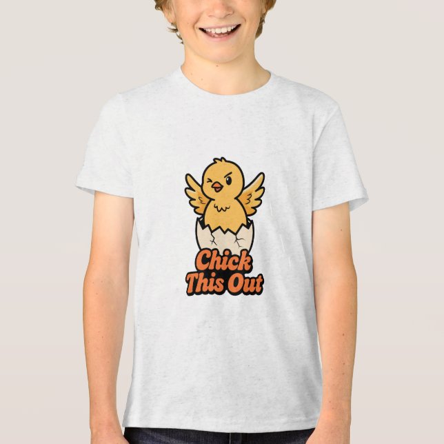 Camiseta Triblenda Chick This Out! Cute Punny (Anverso)