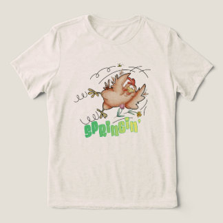 Camiseta Triblenda Chicken primavera damas tricollo tee suave