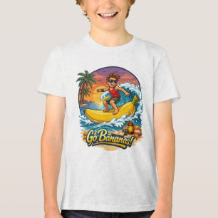 Camiseta Triblenda Chico de surf Go Bananas Aventura de verano en la