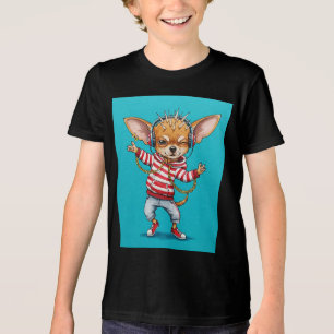 Camiseta Triblenda Chihuahua en los audífonos, de Natasha Us