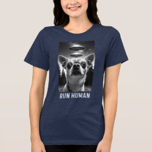 Camiseta Triblenda Chihuahua Selfie OVNI Invasion Fun Quirky