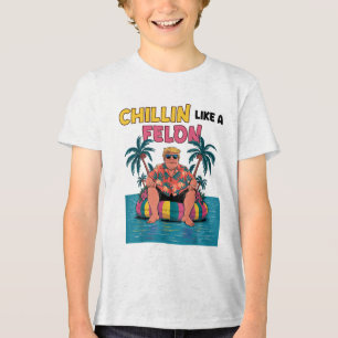 Camiseta Triblenda Chillin Como Un Felón Trump Para Presidente 2024 S