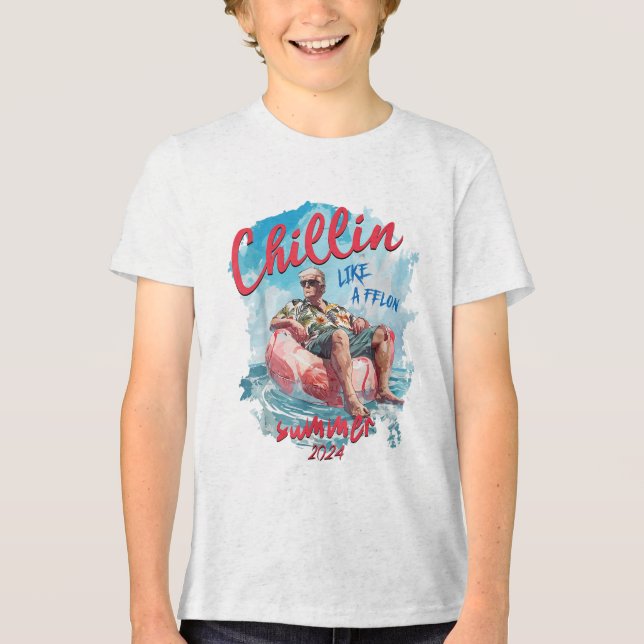 Camiseta Triblenda Chillin Como Un Verdadero Trump Con Camisas Divert (Anverso)