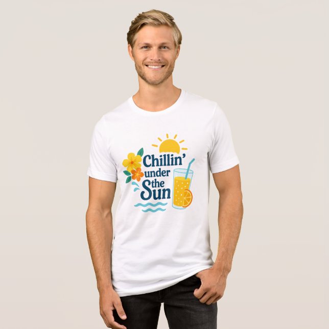 Camiseta Triblenda Chillin' Under the Sun – Summer Beach T-Shirt  (Anverso Completo)