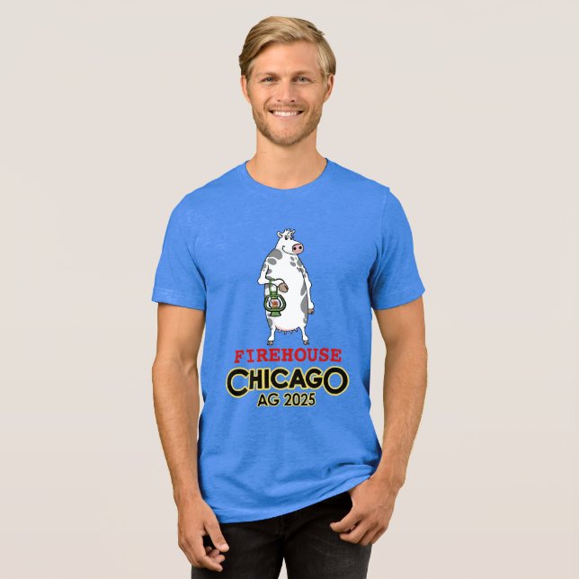 Camiseta Triblenda Chimenea masculina en Chicago Daisy Tee (Anverso Completa)