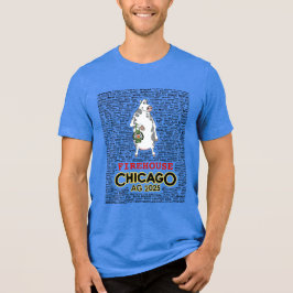Camiseta Triblenda Chimenea masculina en Chicago Tee con nombres (rev